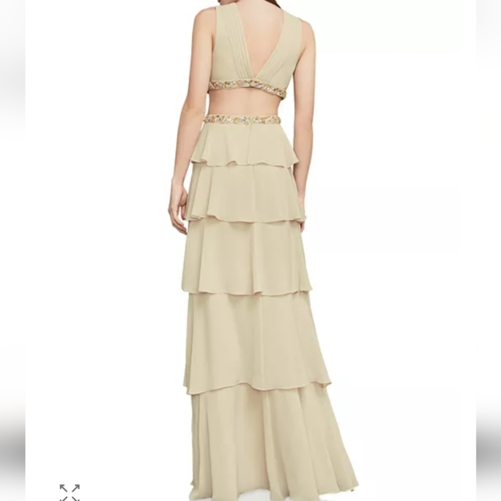 BCBG Maxazria Thassia Elegant Lined Layered Evening Gown Size 10 Nwt ❤️ - Picture 12 of 13